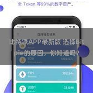 比特派APP最新版 选择Bitpie的原因，你知道吗？