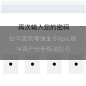 比特派教程地址 Bitpie数字资产安全保障指南