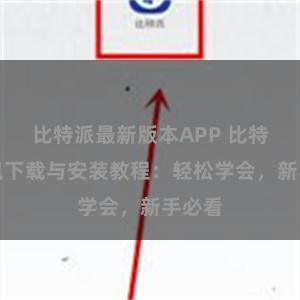 比特派最新版本APP 比特派钱包下载与安装教程：轻松学会，新手必看