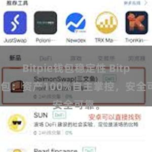 Bitpie钱包稳定性 Bitpie钱包：资产100%自主掌控，安全可靠。