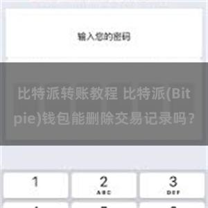 比特派转账教程 比特派(Bitpie)钱包能删除交易记录吗？