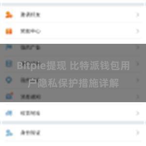 Bitpie提现 比特派钱包用户隐私保护措施详解