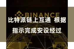 比特派链上互通  根据指示完成安设经过